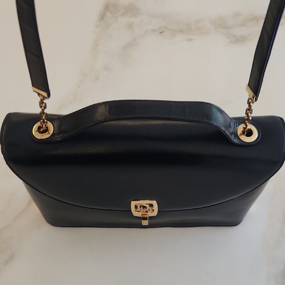 Dior Collectible Vintage 2 Way Bag. Classic Navy Blue With Original Strap! Rare! - Picture 8 of 15